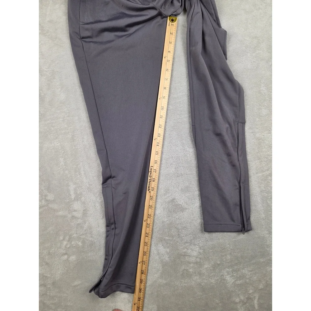 Adidas Track Pants Mens Small Gray Ankle Zip Logo Athletic Joggers KD3637 *Read